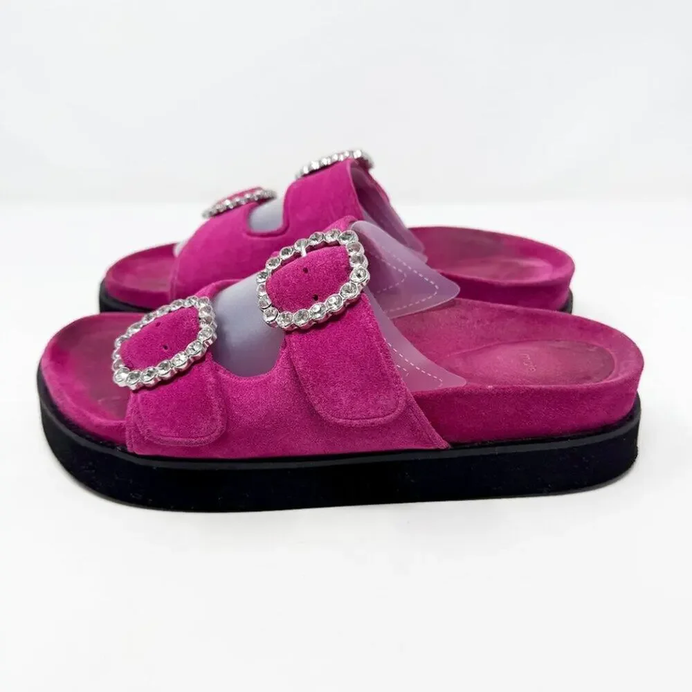Maje pink suede